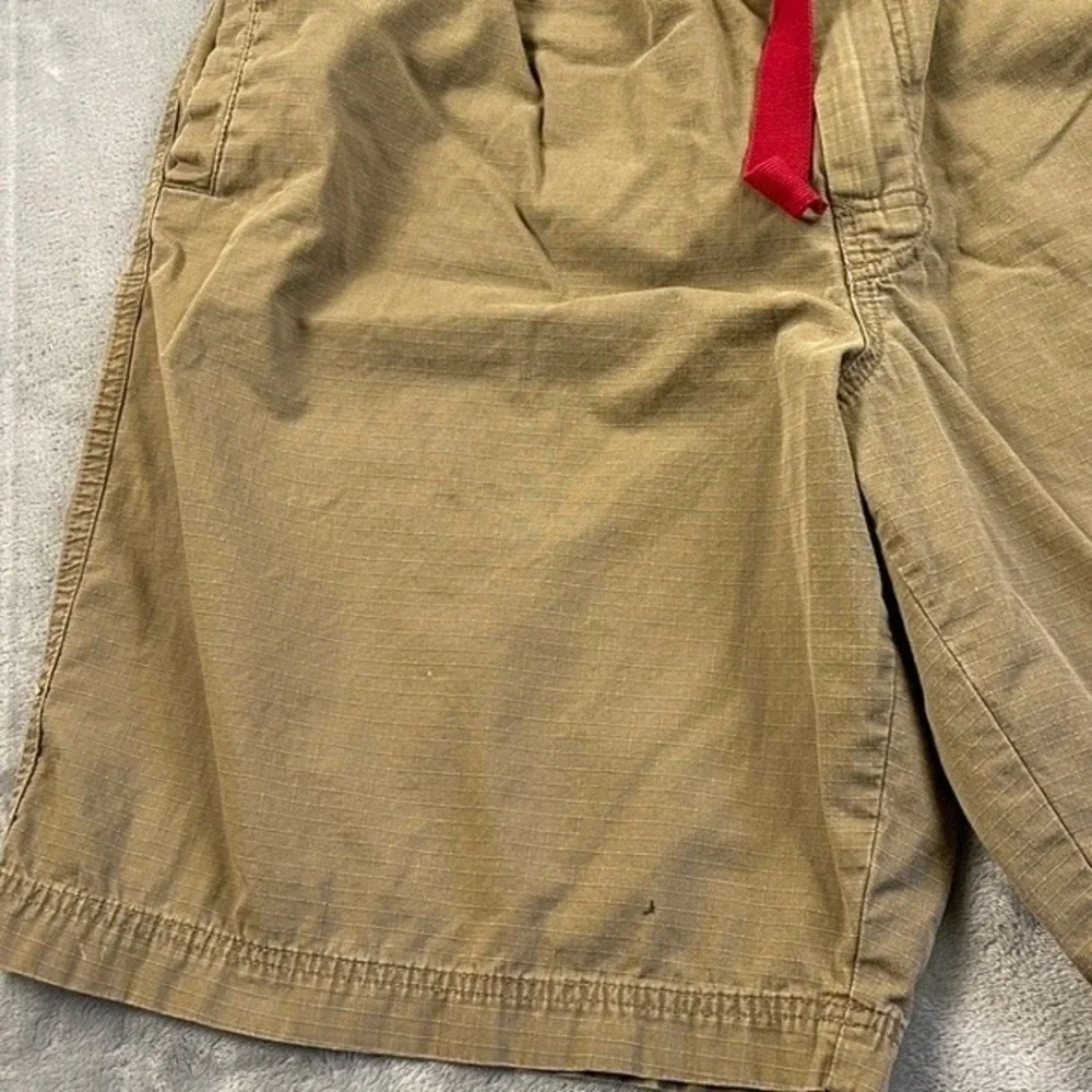 Gap Factory Store Men's XL Ripstop Hiking Shorts Khaki Tan Built-in Belt Cotton